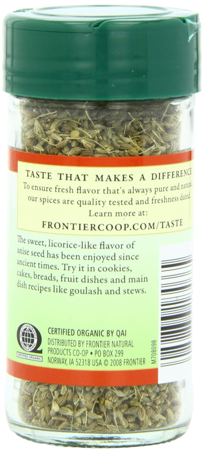 Frontier Co-op Organic Whole Anise Seed, 1.50-Ounce Jar, Adds Licorice-Like Flavor to Desserts, Stews, Bread, Tea, Kosher image 3