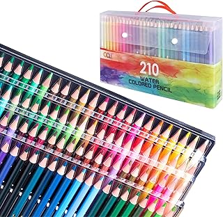 Homesen 120/150/180/210 Conjunto de lápis de aquarela de artista profissional Lápis de aquarela solúvel em água para alunos da escola Adultos Lápis de cor Suprimentos de arte para desenho Esboço Livro