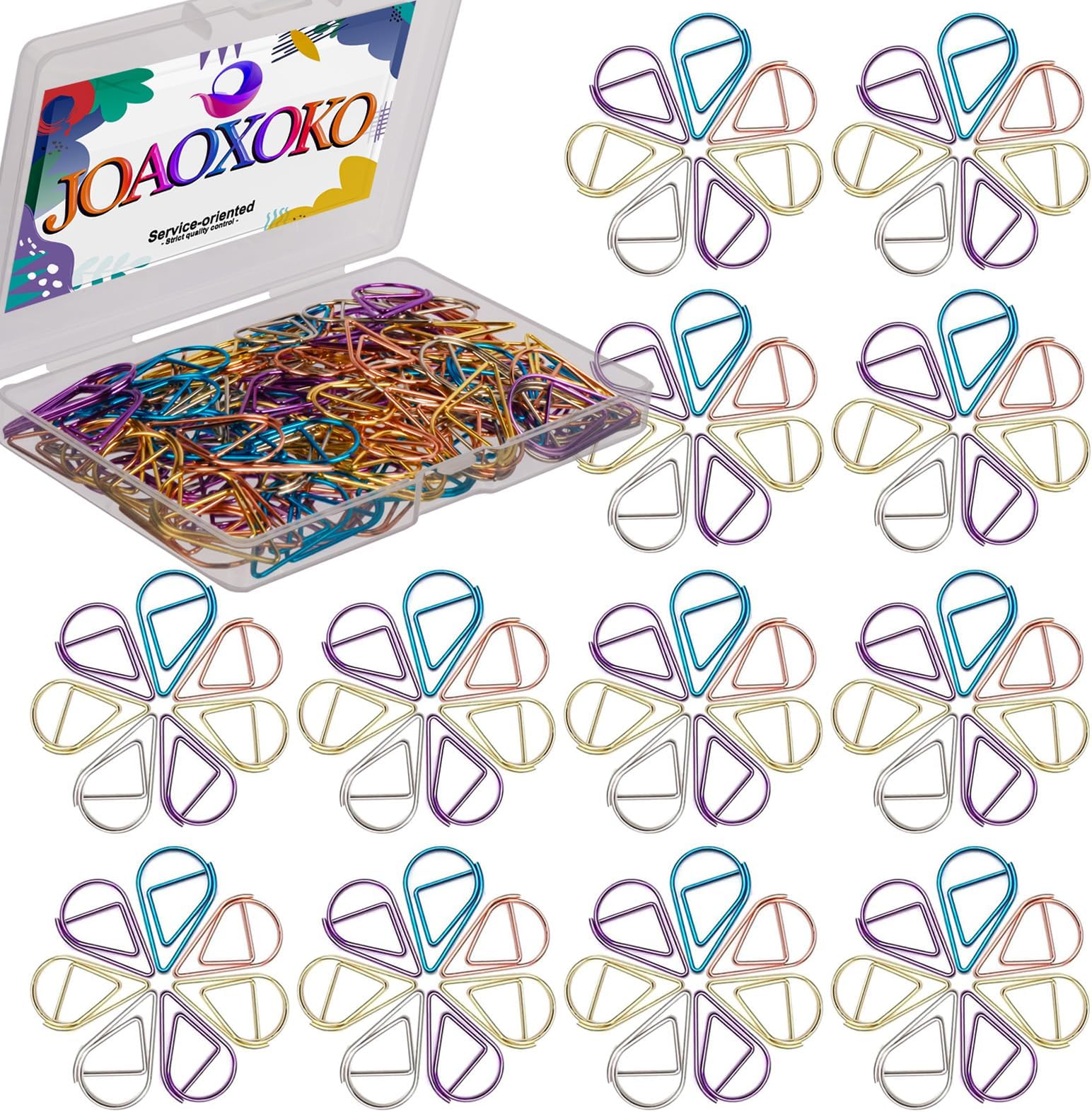 Rose Gold Flower Paper Clips | Planner Clips | ByMara - View #2
