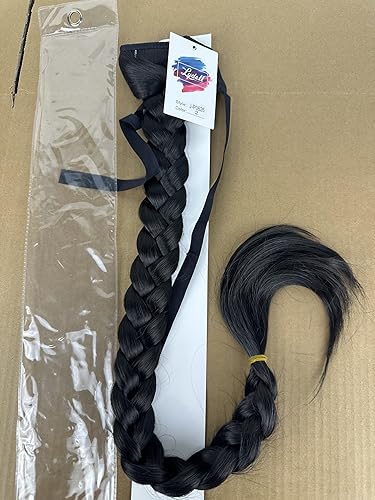 Miniatura 6 de Lydell Extensión de cola de pez de 24 pulgadas de largo, extensión de cola de caballo sintética #2, marrón oscuro