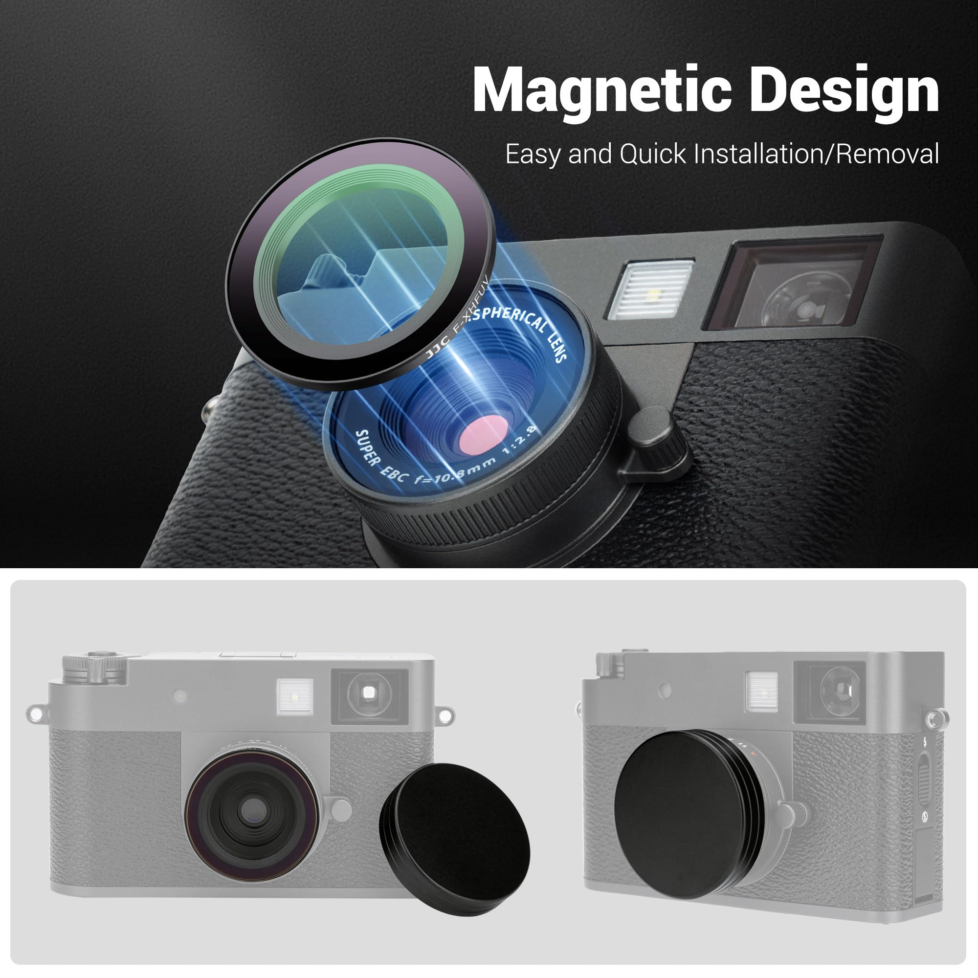 Filtre UV Magnétique JJC Pour Fujifilm X-Half - Revêtement 22 Couches, Transmission 99,25% - Protection Objectif, Réduit Reflets