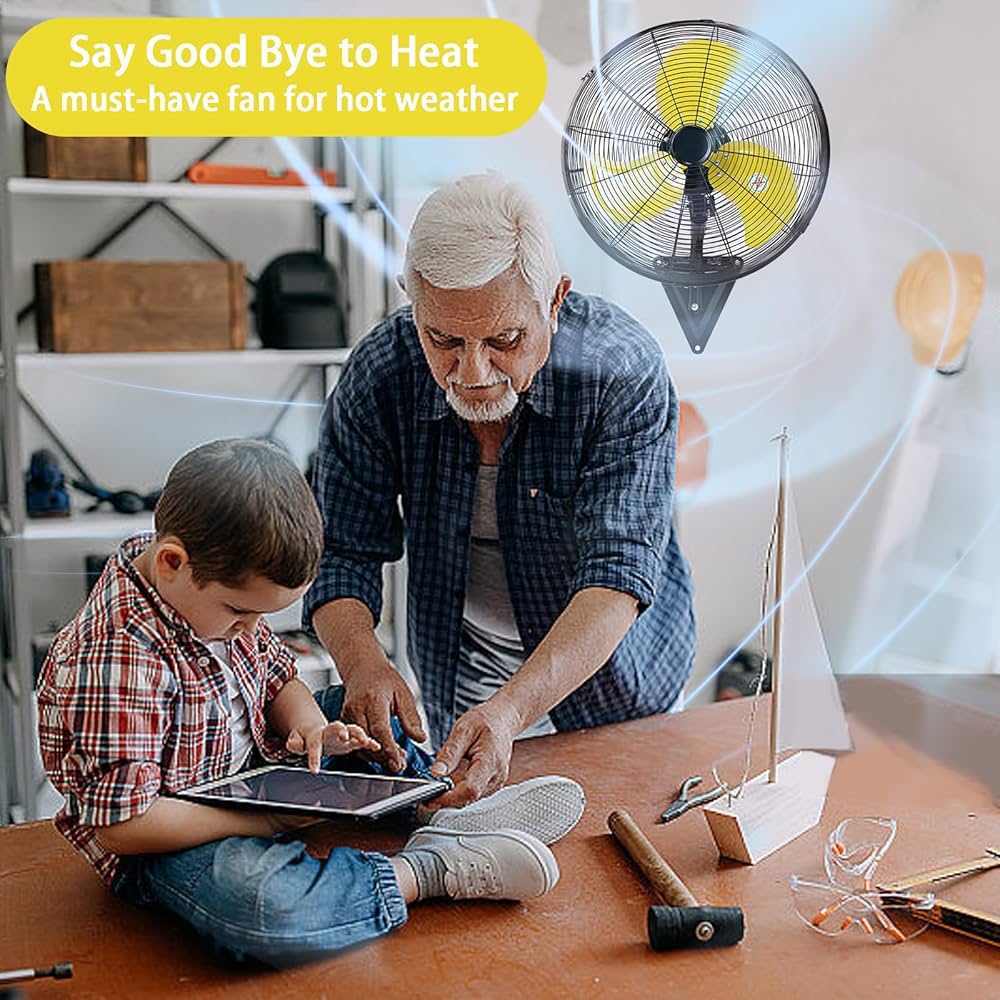 AUTO FAN 青い壁掛け扇風機 20cm AUTO FAN 青い壁掛け扇風機 20cm