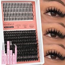 Volume Manga Lash Clusters Kit 1220mm Spiky Anime Eyelash Extensions, 3D Effect DIY Thick Individual Cluster Lashes with Bond & Seal & Tweezers,Lash Clusters Kit