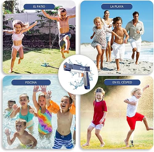 Miniatura 3 de Pistola de agua eléctrica con largo alcance, pistola de chorro automática para niños y adultos, pistola de agua de larga distancia para piscina