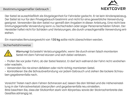 Miniatura 8 de NEXTCOVER Asiento de bicicleta con espuma viscoelástica 2.0 y Volume-Air Suspensión I Máxima comodidad de conducción I Cojín de asiento de bicicleta