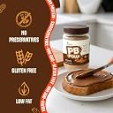 PBPow Chocolate Peanut Butter Powder | Peanuts,Rich Cocoa, Unsalted, Gluten Free, No GMO | 80% Less Fat | Healthy Snacking For Kids, After Gym, Breakfast| 318g Protein in 850g, Pack Of 2 gallery image
