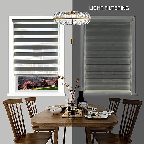 Miniatura 6 de Persianas motorizadas de cebraenrollable con control remoto (persianas de ventana) con batería recargable. Compatible con casa inteligente App,