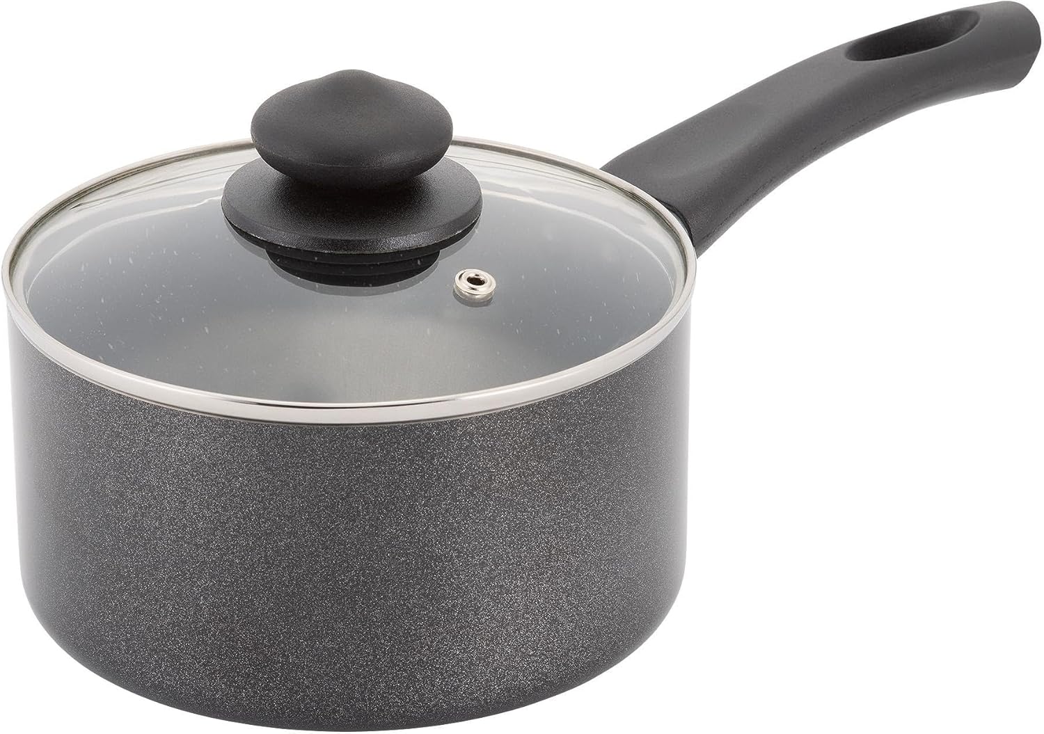 Kaufmann 18cm Non Stick Saucepan, 2L Multipurpose Small Saucepan with Lid, Easy Clean Granite Coated with an Aluminium Base, Suitable for All Hob Types Including Induction, PFOA Free