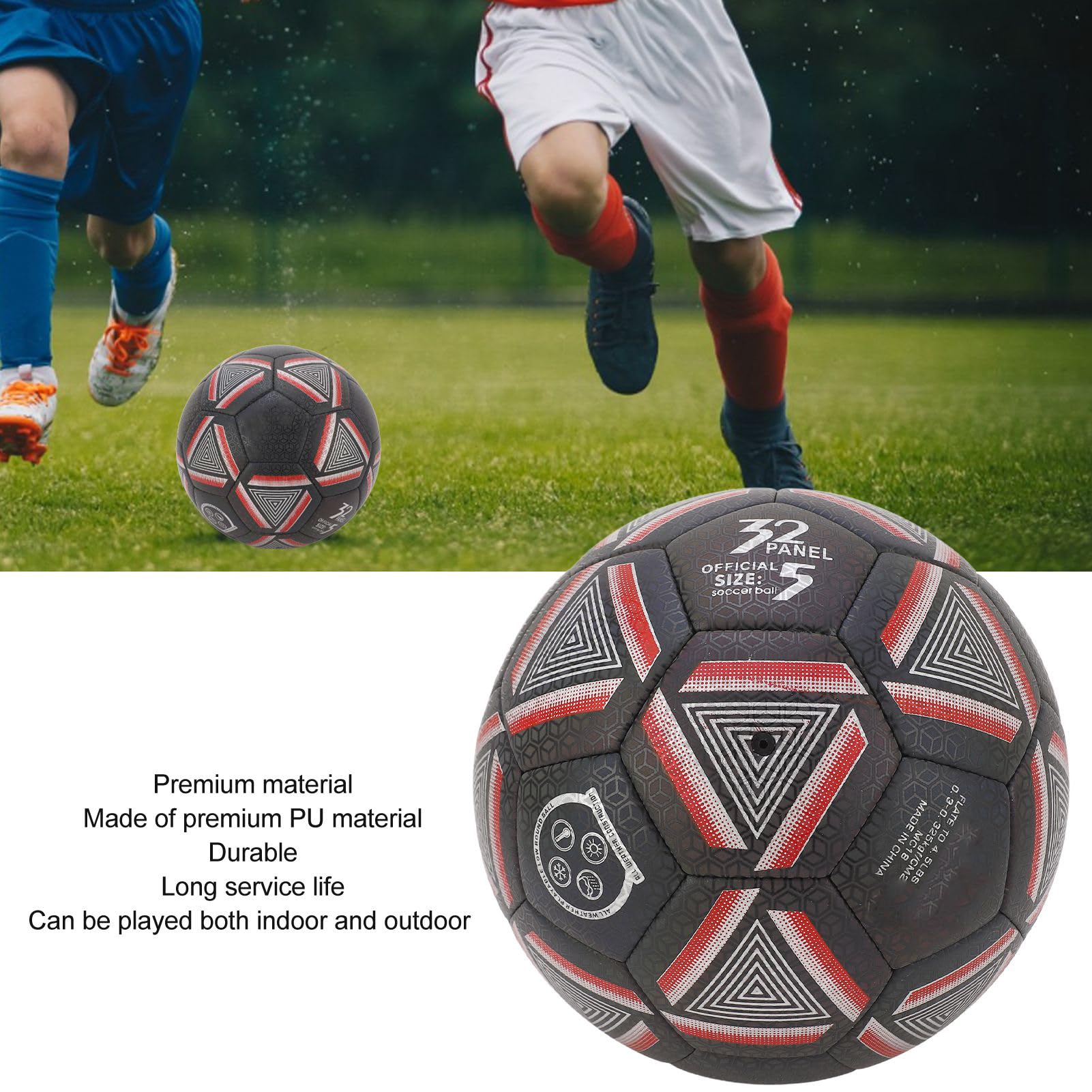 Calcio Riflettente, Palla Luminosa Riflettente Universale, Pallone da Calcio Luminoso in Pelle PU, Palla Sportiva Riflettente per Giochi notturni di Allenamento