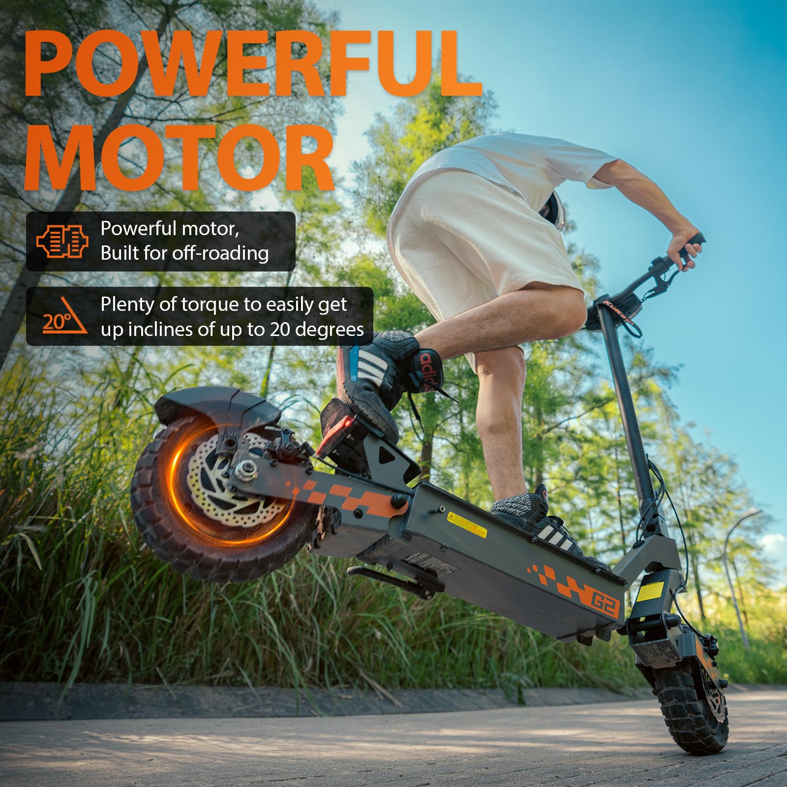 Kukirin G2 E Scooter 55 Km Reichweite Elektro Roller Elektroroller Elektro Scooter 10" Elektro E-Scooter