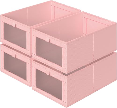 Miniatura 16 de Criusia - Paquete de 6 organizadores para armario de lino y almacenamiento, cestas grandes para armario de lino para organización, contenedores de