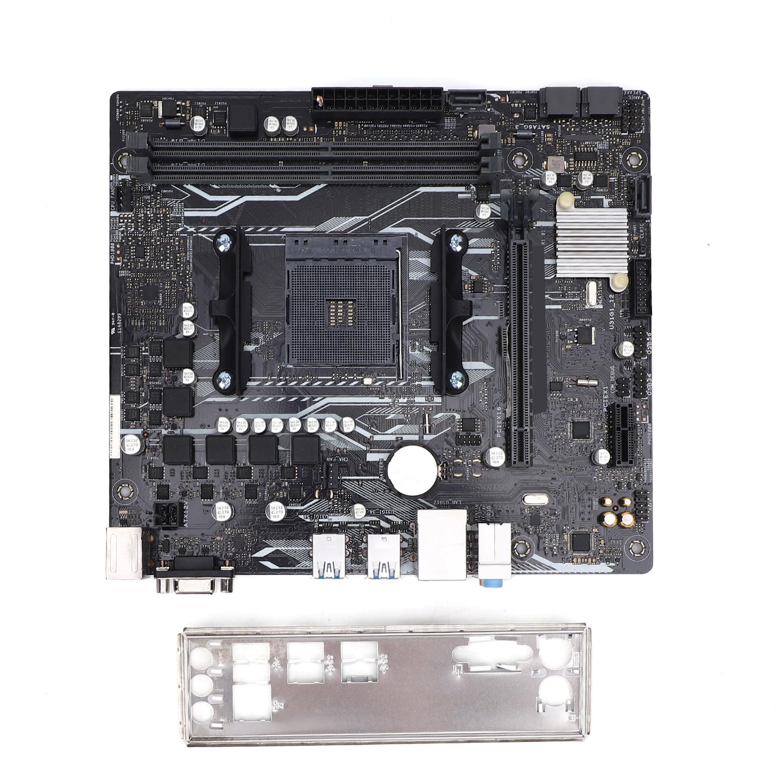 Placa Base A320M F Micro ATX, Zócalo AM4 Compatible con APU Ryzen R3 R5 R7 Athlon de Primera, Segunda y Tercera Generación, 2 Ranuras DIMM DDR4 de hasta 32 GB a 3200 MHz