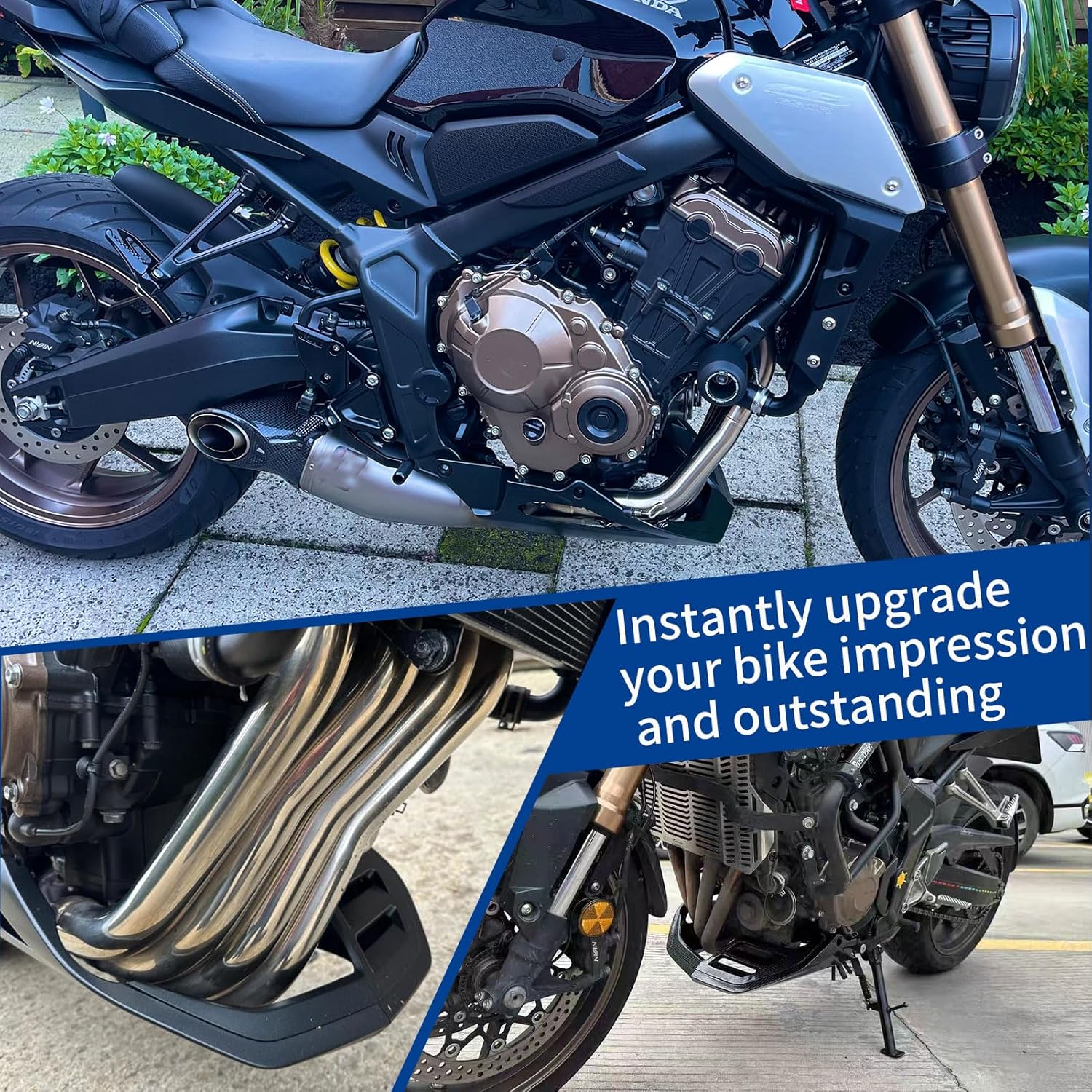 Motorcycle Belly Pan Engine Spoiler Lower Fairing Frame Panel Protector Engine Chassis Shield fit for HO&N&DA CB650R CB 650R CB-650-R Accessories 2019-2024 (Black)