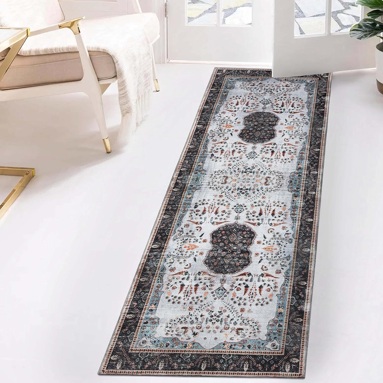 Tapis de couloir antidérapant et lavable pour sécuriser le passage des enfants et animaux