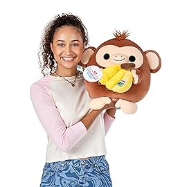 Snackles Series 2 Monkey & Dole 14 Inch Plush by ZURU, Ultra Soft Plush, Collectible Plush with Real Licensed Brands, Stuffed Animal, Giftable