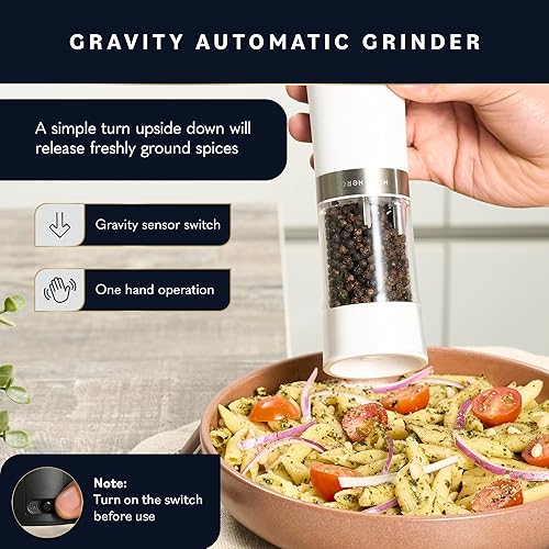 Miniatura 3 de Home Hero Juego de Molinillo Eléctrico de Sal y Pimienta - Juego de Molinillo de Sal y Pimienta Automático Recargable. Saleros y Pimenteros