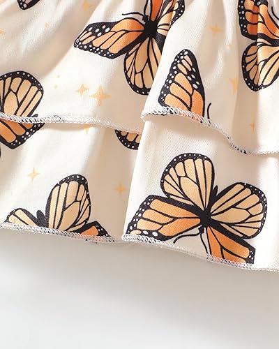 Miniatura 5 de XUANHAO Ropa de bebé niña de 12, 18 y 24 meses, trajes para niñas pequeñas, ropa de mezclilla con volantes, pantalones de mezclilla rasgados