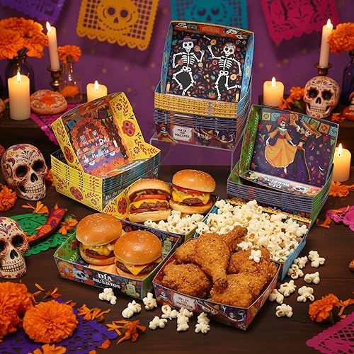 Miniatura 9 de Harloon Paquete de 36 bandejas de papel para fiestas mexicanas de 5 libras, nachos grandes, bandejas de papel para fiestas, hamburguesas, papas