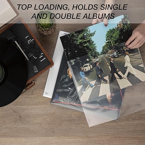 Miniatura 4 de Samsill Paquete de 50 fundas de vinilo para discos de vinilo, fundas de vinilo exteriores transparentes para tu colección de discos, 12.75 x 12.75
