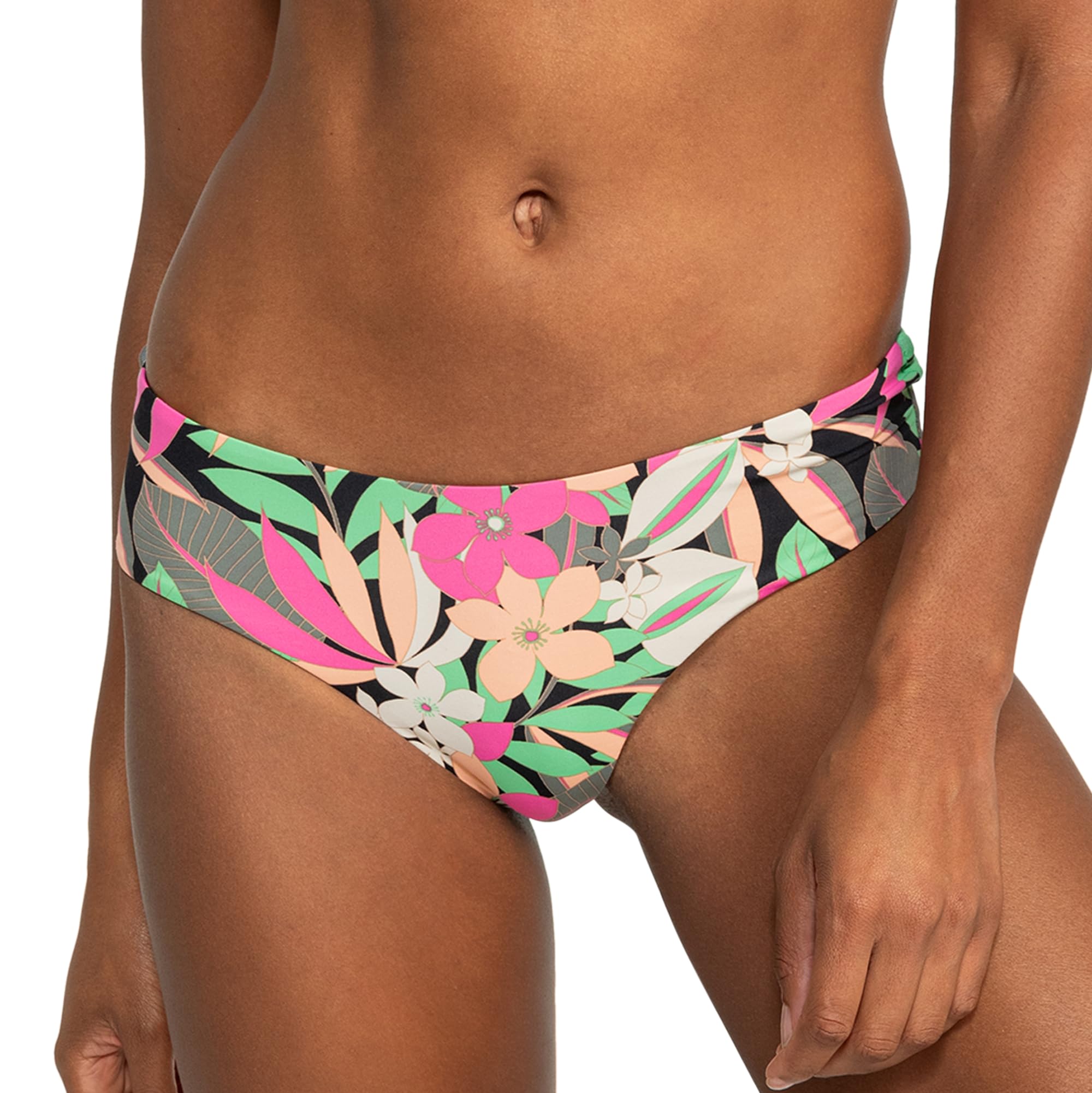 Roxy Pantalones de Bikini Acanalados con Cuello Alto de La Pierna Bragas Mujer