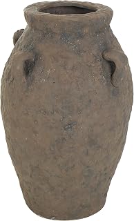 Deco 79 Ceramic Vase, Vase 10" x 10" x 15", Dark Brown