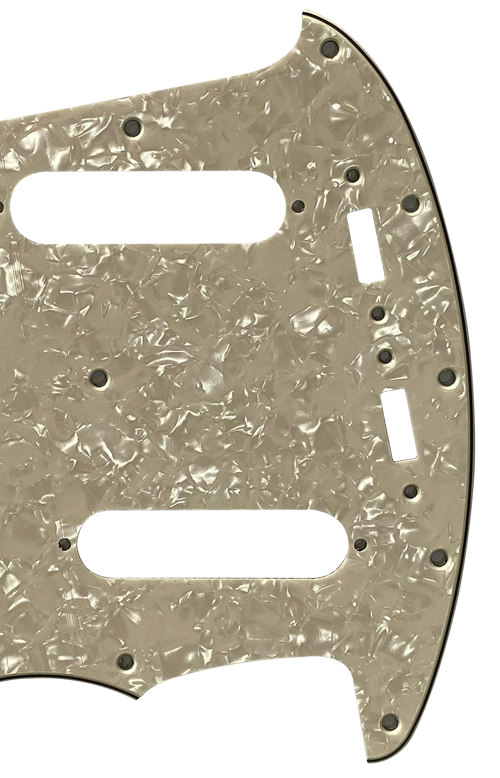 Custom Guitar Pickguard For US Mustang Classic Series Style (4 Ply Ivory White Pearl)