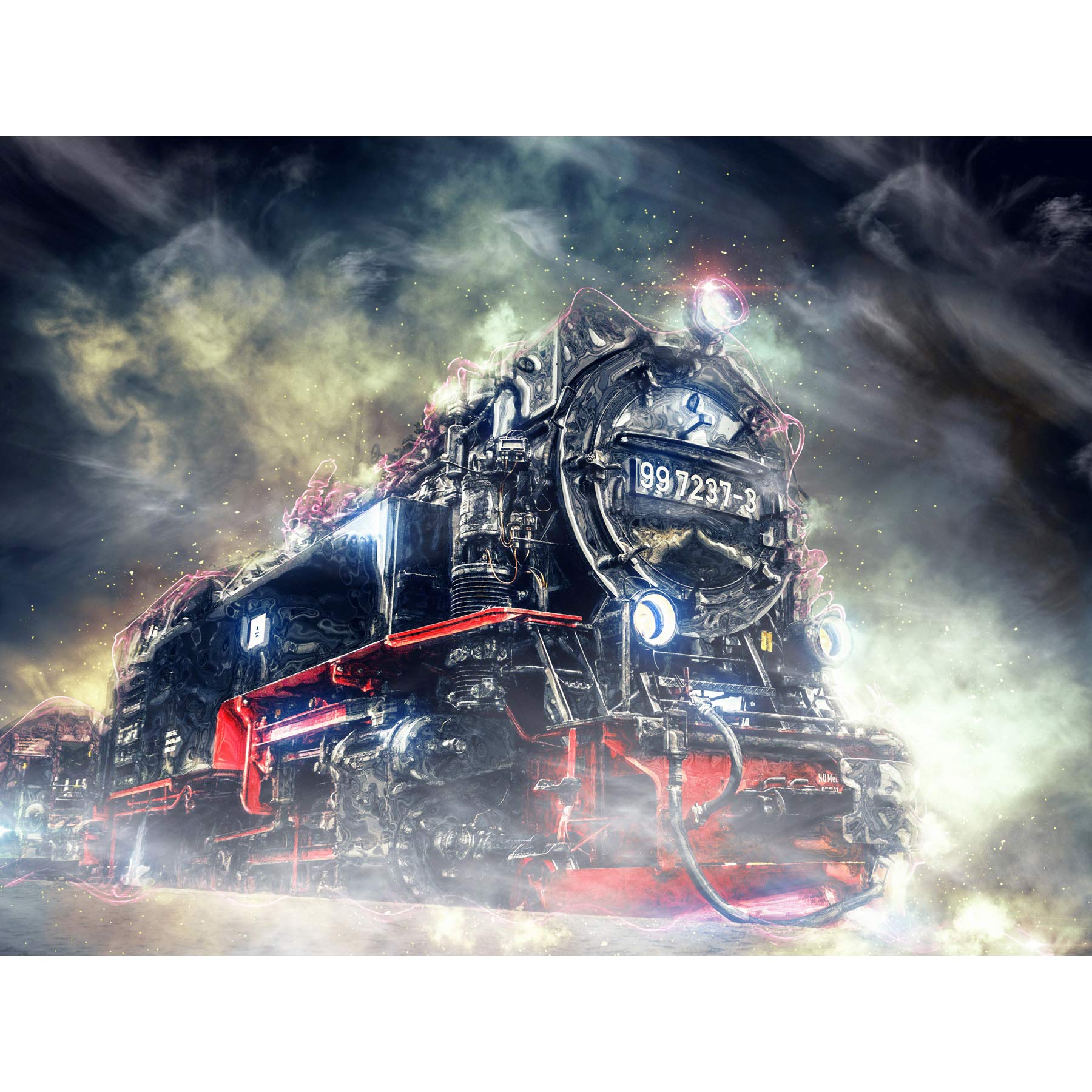 Artery8 Steam Engine Locomotive Train Engine Graphic Extra Large XL Wall Art Poster Print