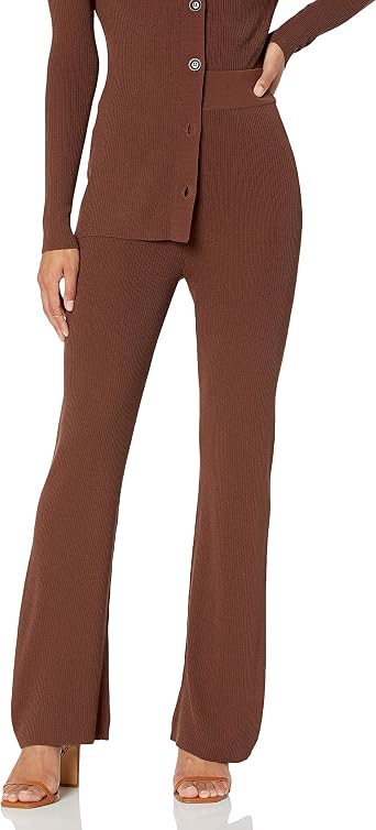 The Drop Womens Ellison Rib Flare Leg Sweater Pant