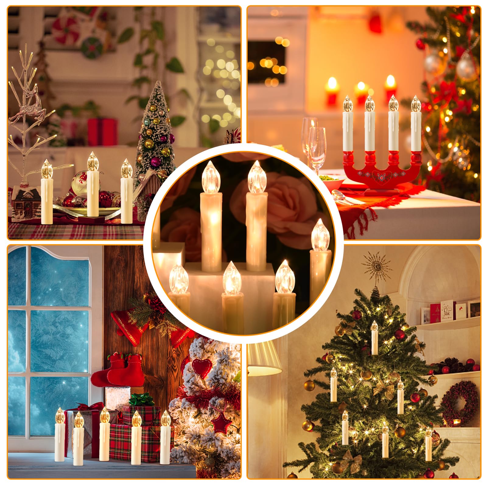 Candele LED Cimetech 24 Pezzi Con Timer - Senza Fiamma Per Decorazioni Casa E Feste - Foto 10