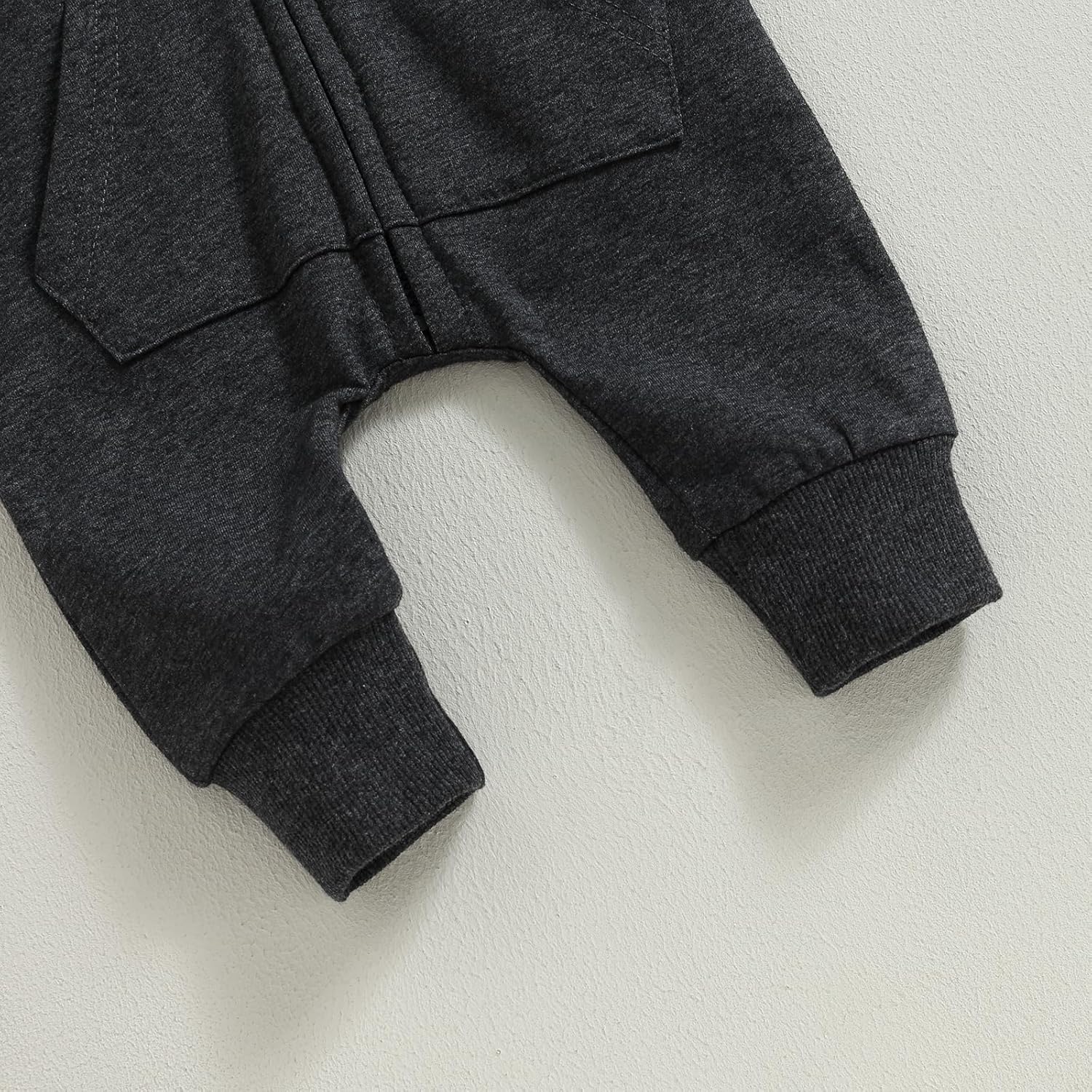 allshope Newborn Baby Boy Girl Fall Outfit Romper Long Sleeve Hooded Solid Zipper Jumpsuit Bodysuit Infant Clothes - Image 7