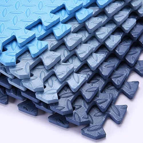 Miniatura 146 de Tapete de juego de espuma para bebé, tapete entrelazado de 0.4 pulgadas de grosor con colores sólidos, tapete de juego suave y no tóxico, tapete