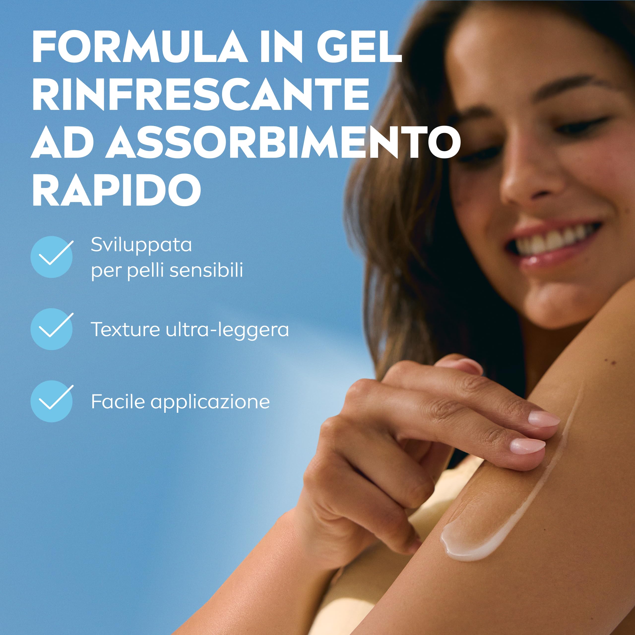 NIVEA SUN Doposole Sensitive 150 ml, Dopo sole in gel idratante, lenitivo e rinfrescante, Aftersun con Aloe Vera Bio, Vitamina E e Pantenolo, Assorbimento rapido, Senza profumo, Per pelli sensibili