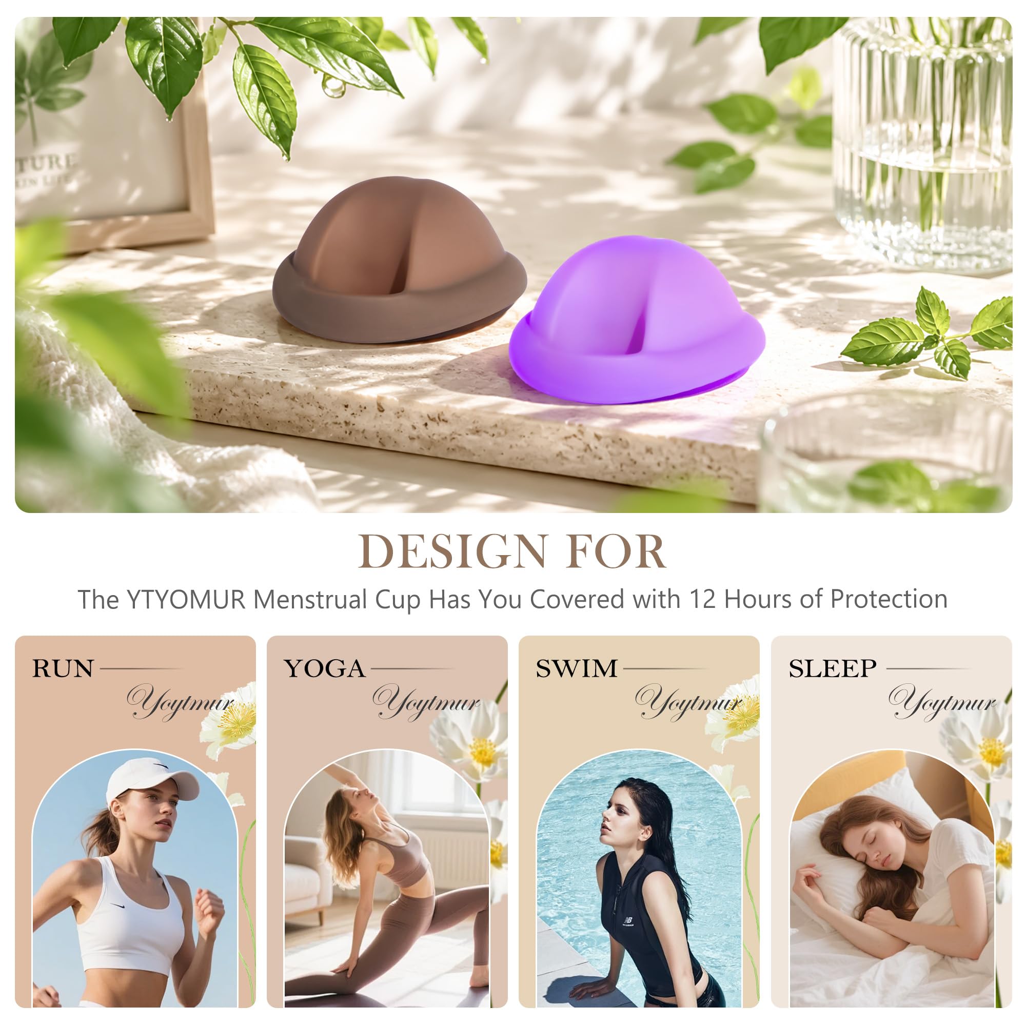 Menstruationsscheibe mit Sterilisator – Menstruationstassen-Sterilisator-Dampfgarer, wiederverwendbare Menstruationsscheibe, Menstruationstassen-Set (2 große)