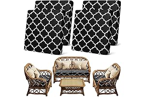 Newwiee: Protectores de cojines para exterior con estampado marroquí