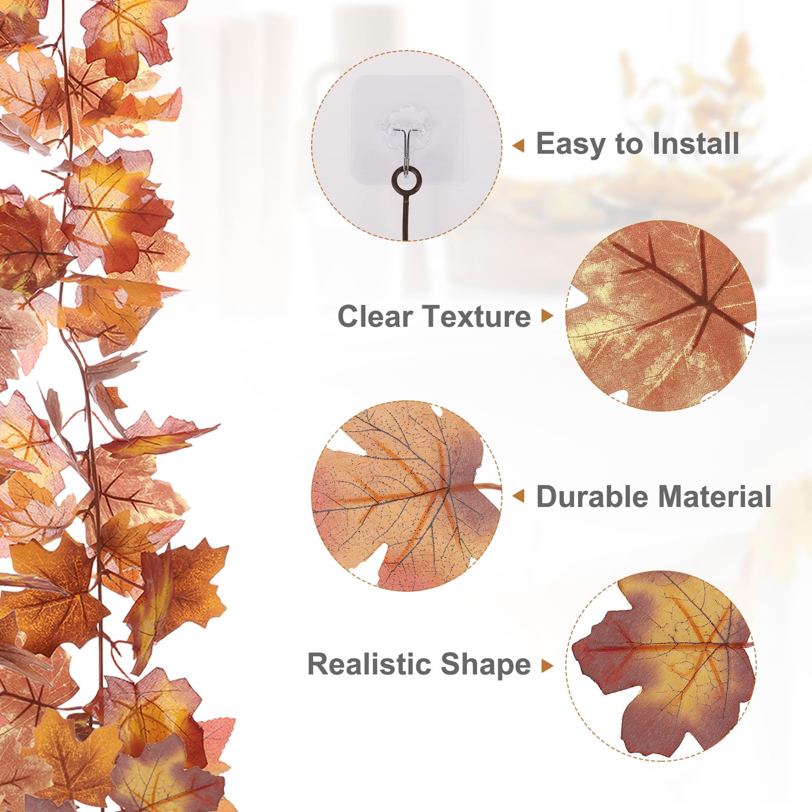 PATIKIL Fall Garland 5.7Ft/Piece - Image 3