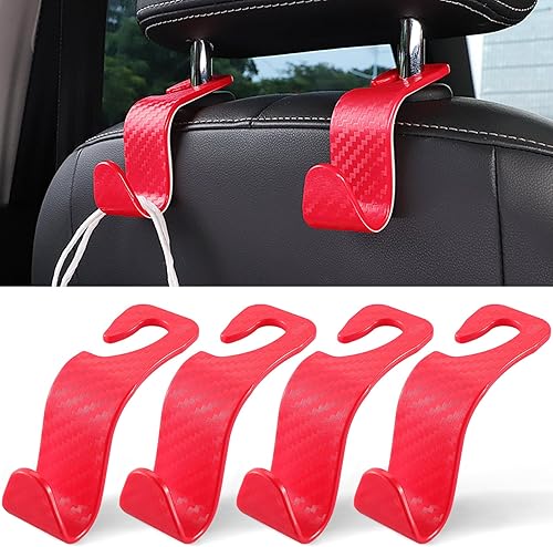 Miniatura 9 de LivTee Gancho para bolso de automóvil, gancho para reposacabezas para automóvil, paquete de 4 ganchos universales para reposacabezas de asiento de