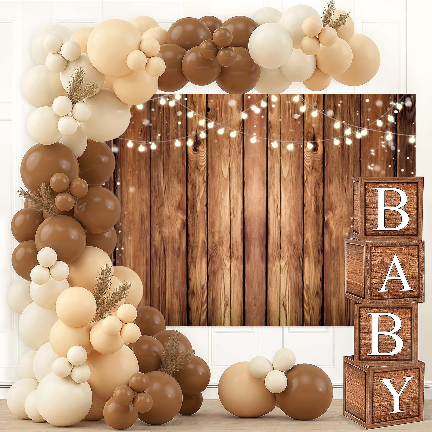 YCUCUEI 7x5ft Valentine's Day Balloons Gift Photography Backdrop Wood Love Heart Toy Bear Decorations Background Birthday Banner Photo Booth Studio Prop - View #5
