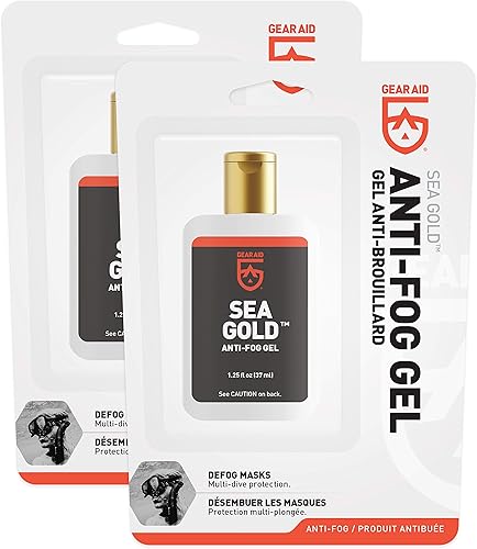 Miniatura 2 de Gear Aid Revestimiento de gel antivaho Sea Gold para máscaras de buceo, 1.25 onzas, paquete de 2