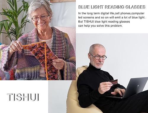 Miniatura 7 de Gafas de lectura redondas para mujeres y hombres, con bloqueo de luz azul, para lectores circulares, unisex, ultraligeros, lentes de tramposos