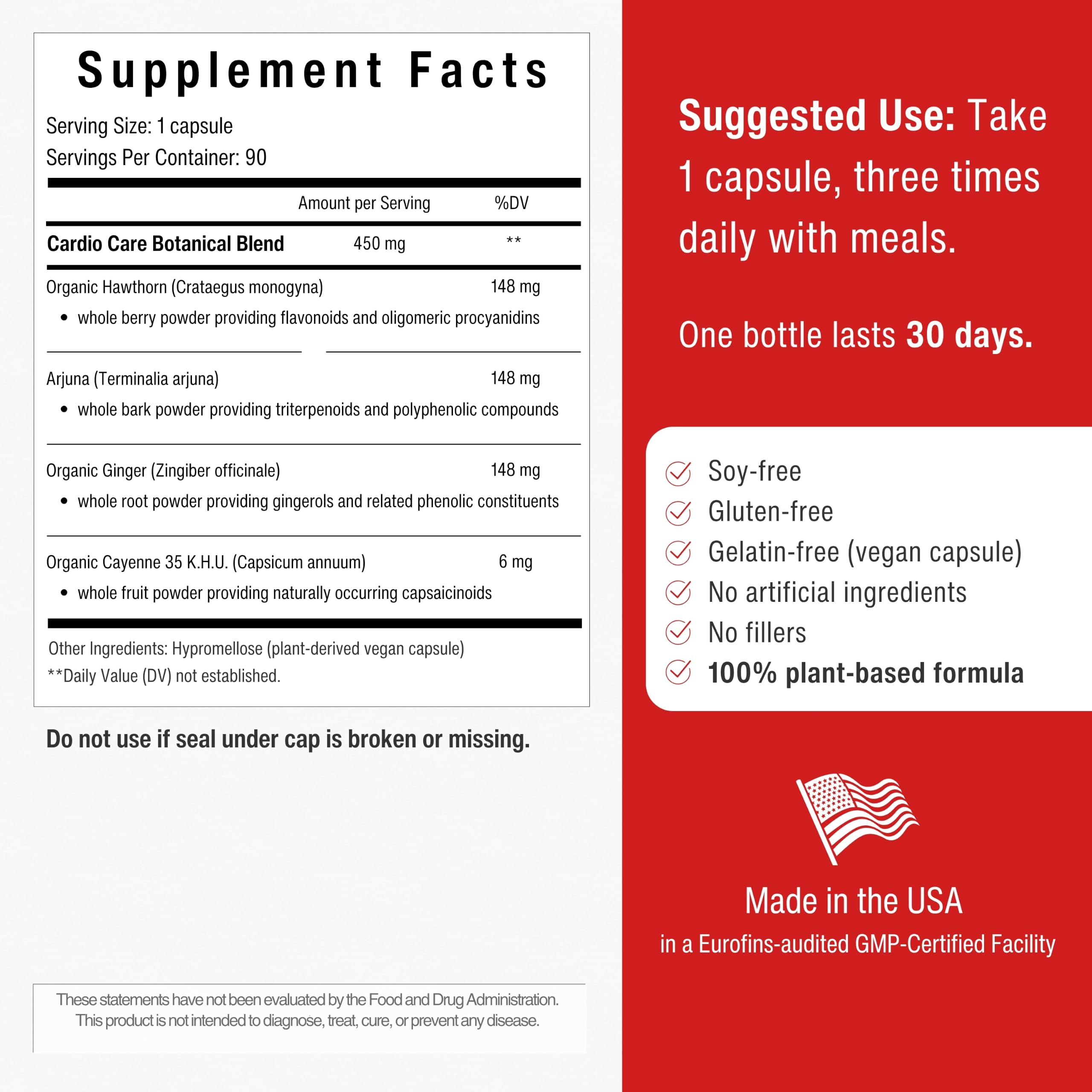 Artery Plaque & Heart Health Formula | All-Natural Supplement | 90 Capsules — Amazon image 3