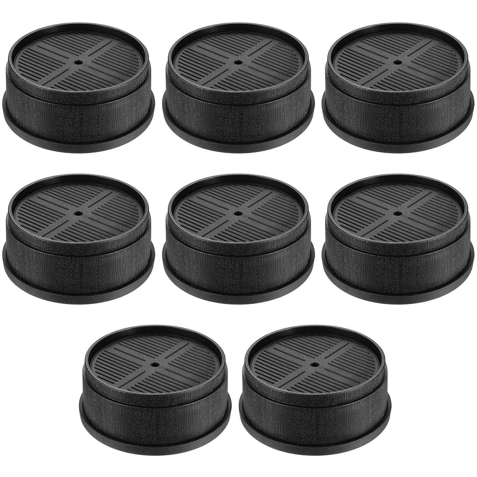 Adjustable Furniture Risers Set of 8, Bed Risers Heavy Duty, Anti Slip Rubber Table Leg Extenders, Stackable Washing Machine Riser, Feet for Furniture Sofa Desk Chair Raisers, Additional 1", 2", 3"