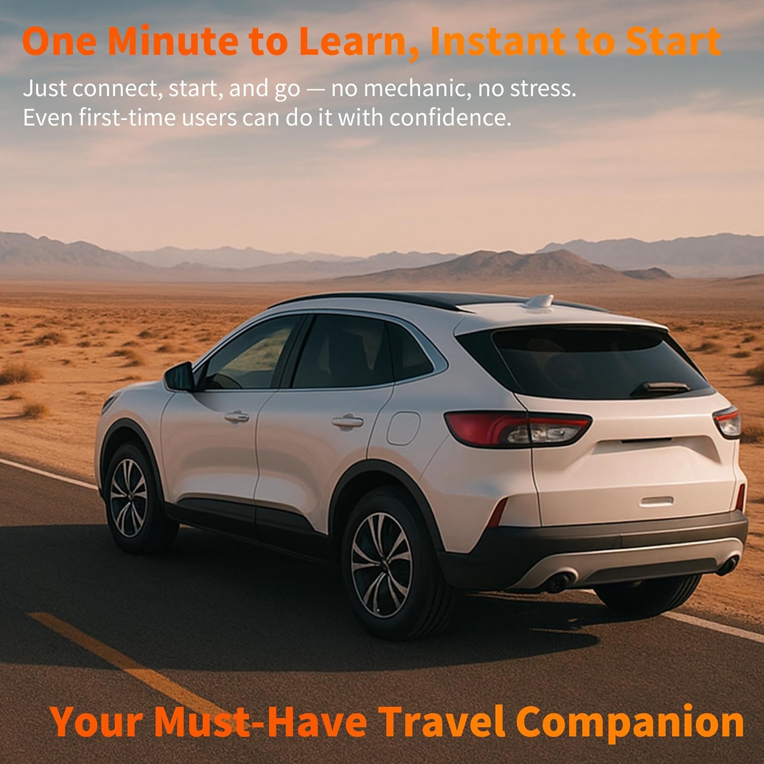 Portable Jump Starter with Air Compressor, 1000A 150PSI Car Battery Jump Starter, 12V Jump Box Car Battery Jumper Starter Portable with Tire Inflator, LED Lights (MOBE-C01)