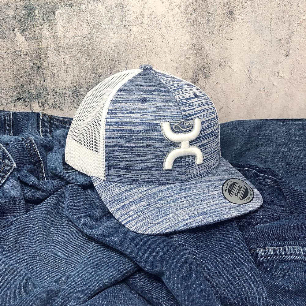 HOOEY Sterling 6-Panel Adjustable Trucker w/Logo (Blue/White)
