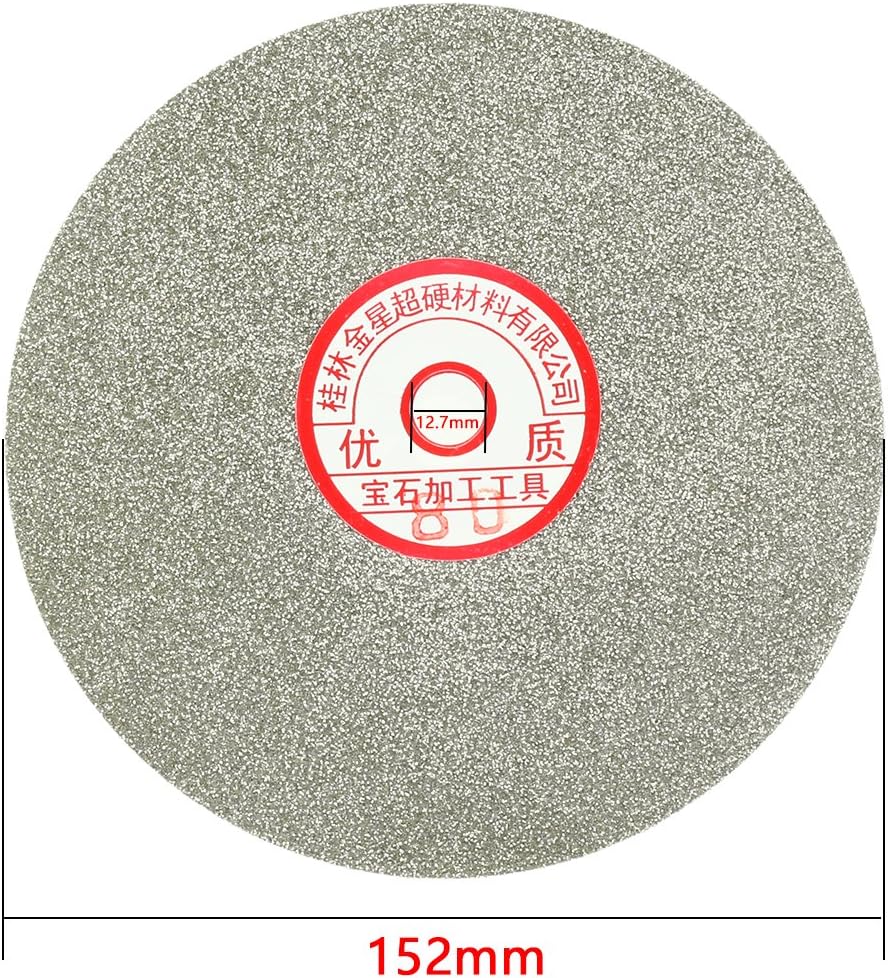 uxcell 6-inch Grit 80 Diamond Coated Flat Lap Wheel Grinding Sanding Polishing Disc