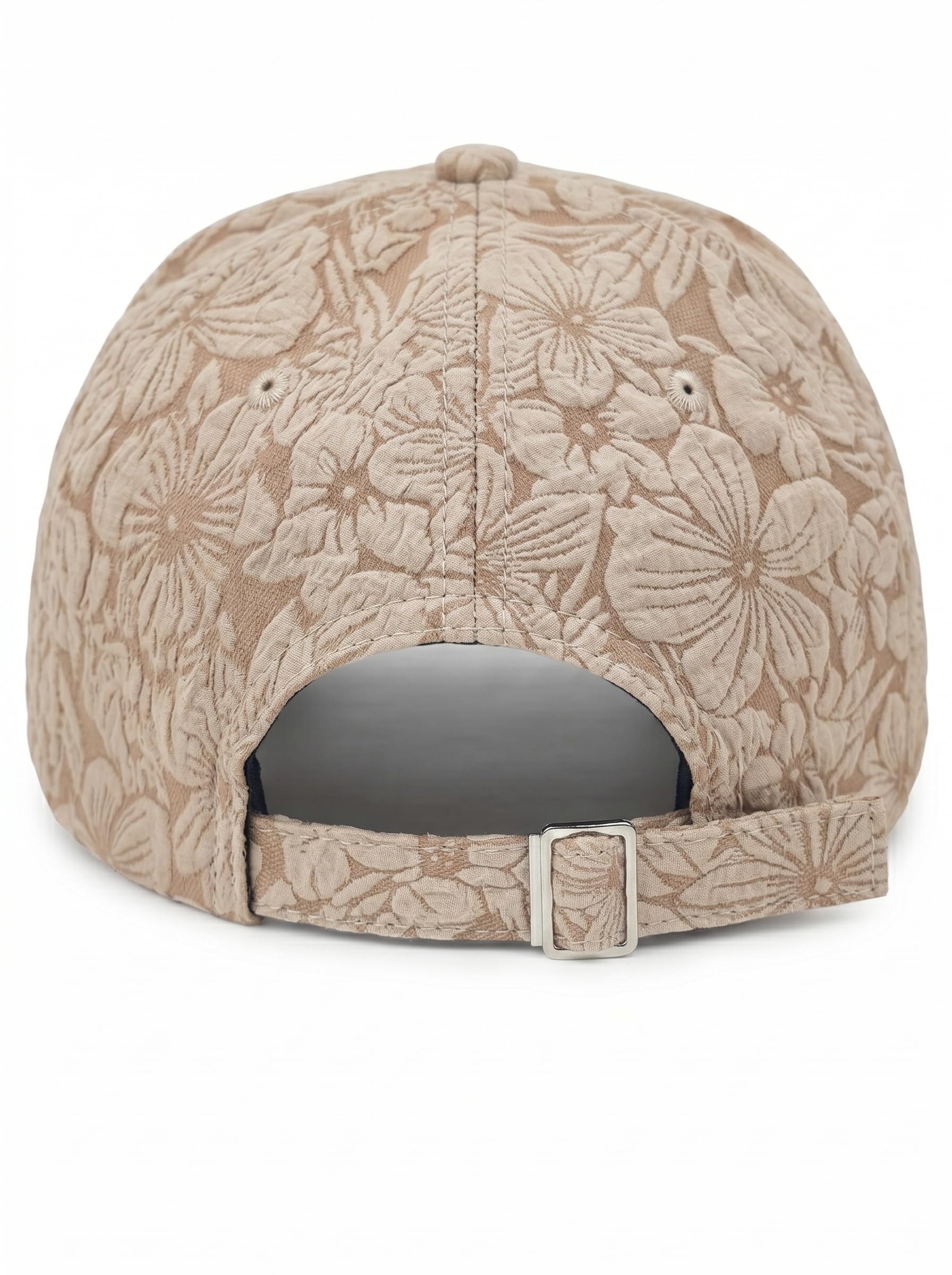styleBREAKER Damen Baseball Cap mit floralem Ton in Ton Muster | 6-Panel Basecap mit Klettverschluss verstellbar | sportliche Blumenoptik Kappe Streetstyle