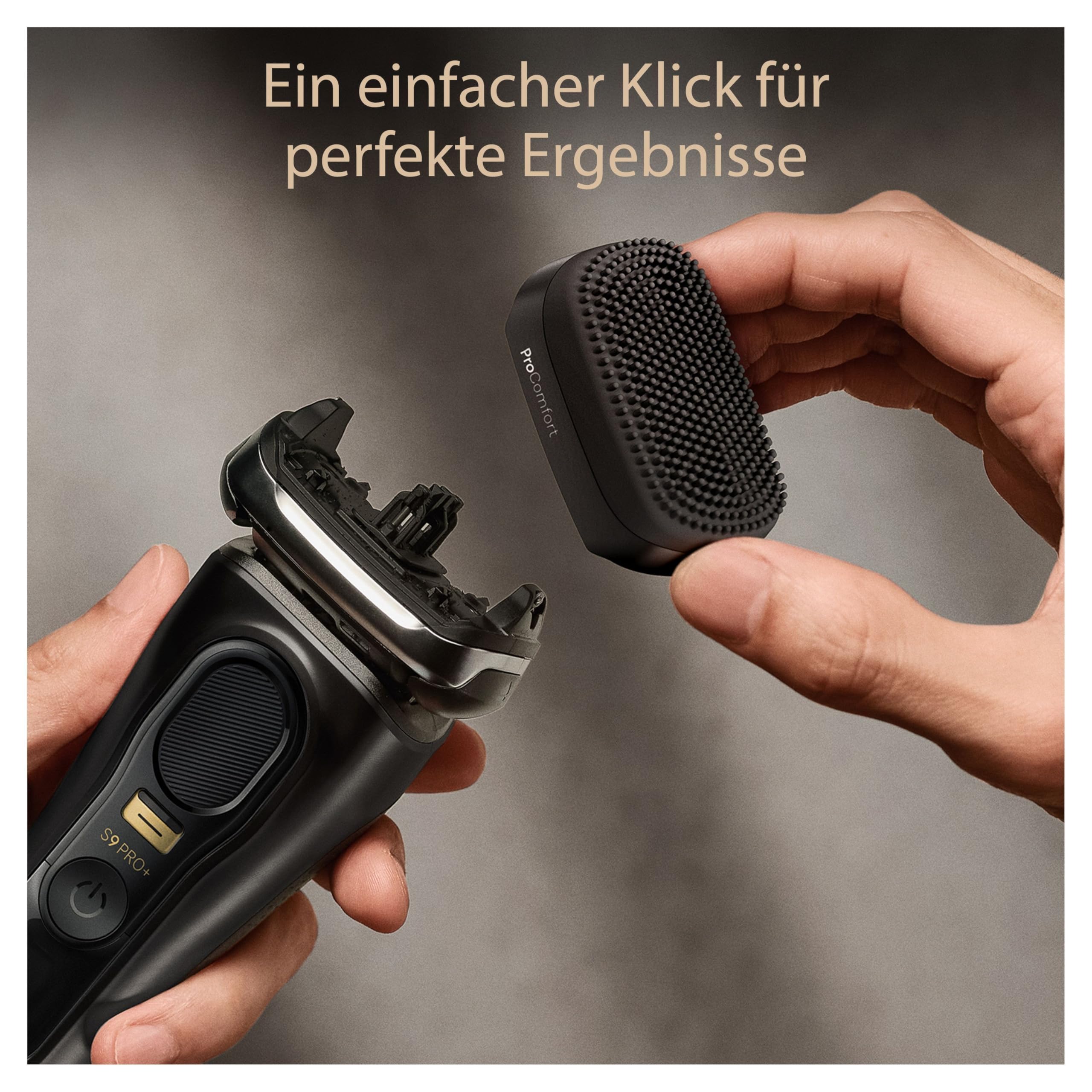 Braun Series 9 Pro+ Rasierer Herren Elektrisch, Elektrorasierer mit 5 Pro Rasierelementen, ProComfort Aufsatz, 2-in-1-System, Reinigungsstation, 60 Min Laufzeit, Made in Germany, 9590cc, Schwarz