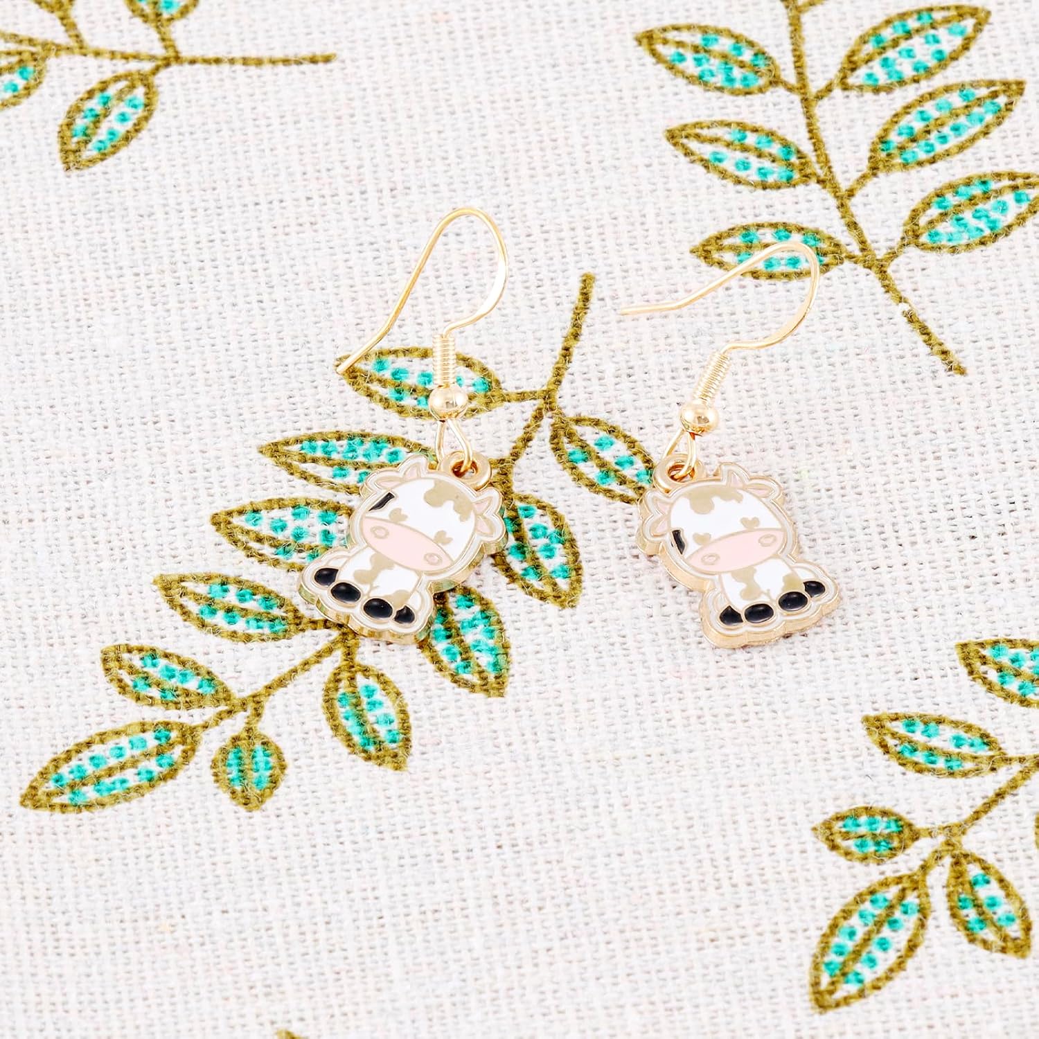 Cow Themed Gifts for Women Cow Lovers Adults Her Farmers Birthday Jewelry Cute Dangle Cow Earrings - Image 3