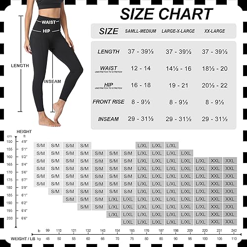 Miniatura 6 de CAMPSNAIL Paquete de 4 leggings de cintura alta para mujer, pantalones de yoga suaves con control de abdomen para entrenamiento, correr, talla