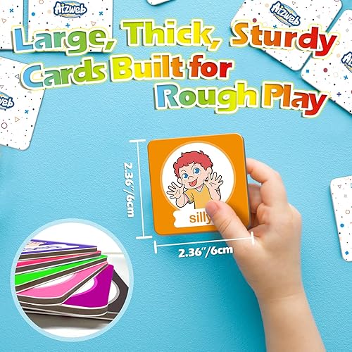 Miniatura 4 de Aizweb Feelings Emotions Juego de coincidencia, juego de memoria, actividades de aprendizaje socio-emocional, tarjetas flash para bebés pequeños,