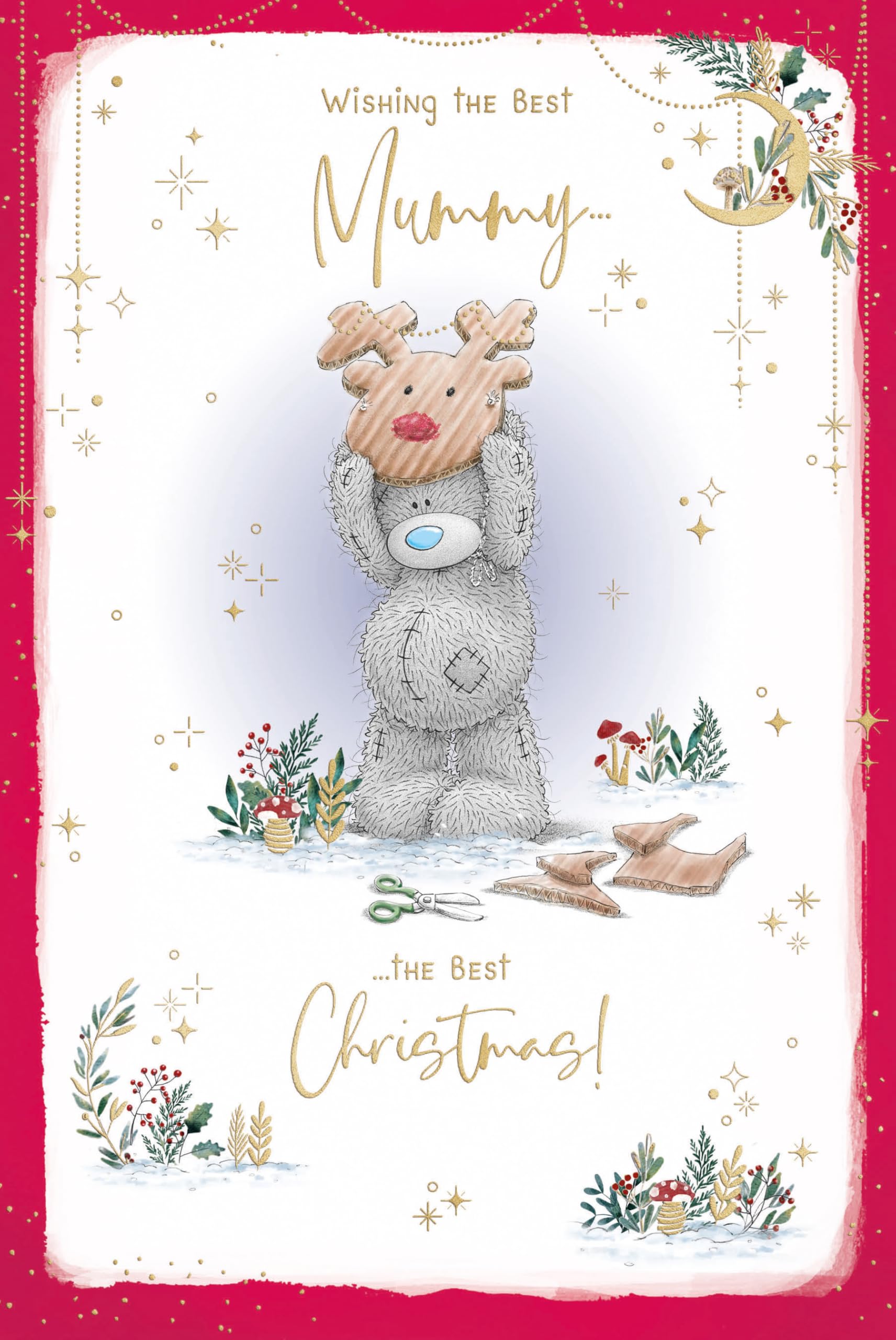 Me To You Tatty Teddy Christmas Card To The Best Mummy, 6x9ins - Official Collection
